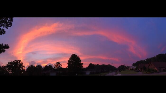 Panorama Of Sunset In Mobile, Alabama USA