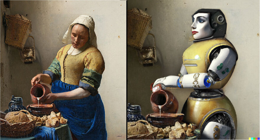 Milkmaid By Johannes Vermeer (Now A Robot Can Do This Job!)