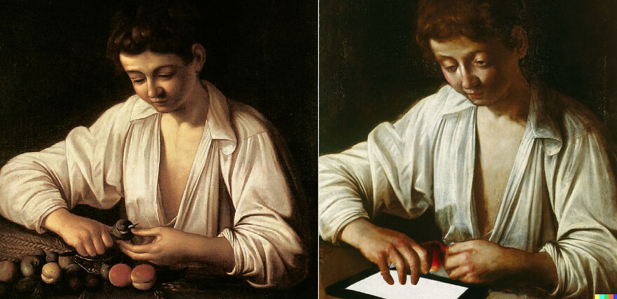 Boy Peeling Fruit By Caravaggio (But Now He Is New Boredpanda User)