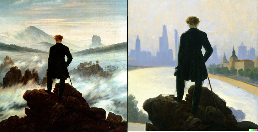 Wanderer Above The Sea Of Fog By Caspar David (But Now He Is Wondering, Where All It Goes!)