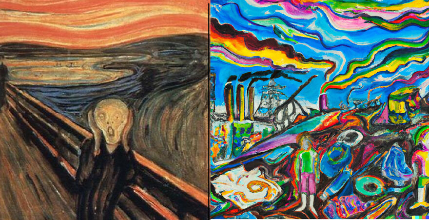 21st Century In Edvard Munch Style, Its Colorful But Toxic!
