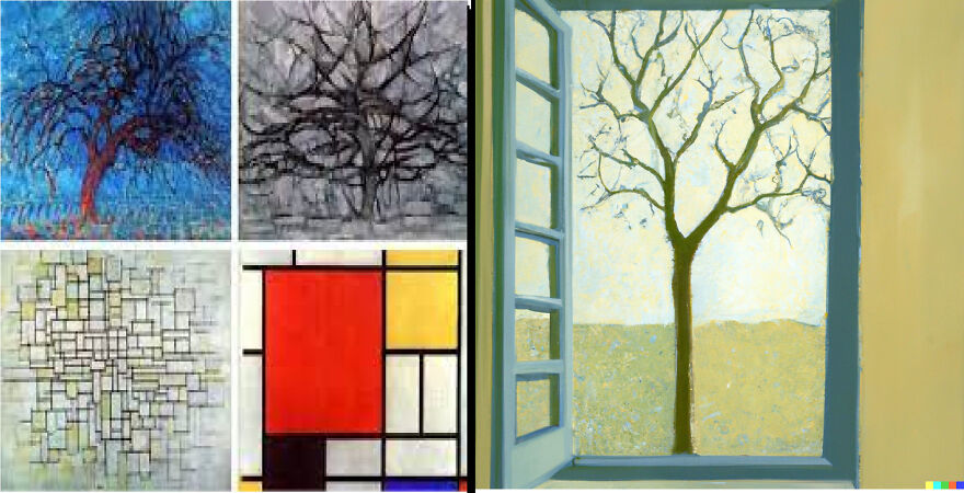 Piet Mondrian Starts With Tree And End-Up In Square Abstraction, So Here It Is... Tree Again!