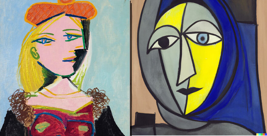 Hijabi Woman In Style Of Pablo Picasso