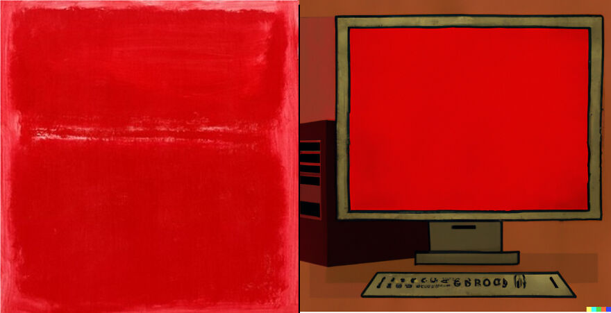 Computer In Style Of Mark Rothoko (Left One Is The Last Painting Before His Suicide)