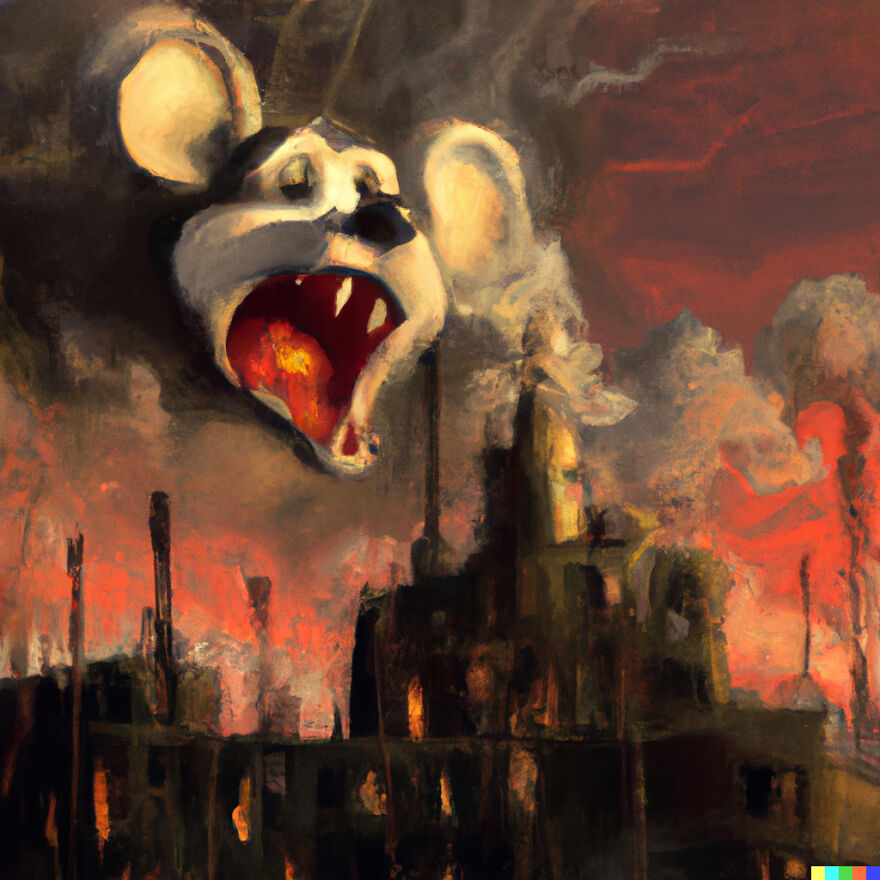 Micky Mouse In Style Of Zdzisław Beksiński