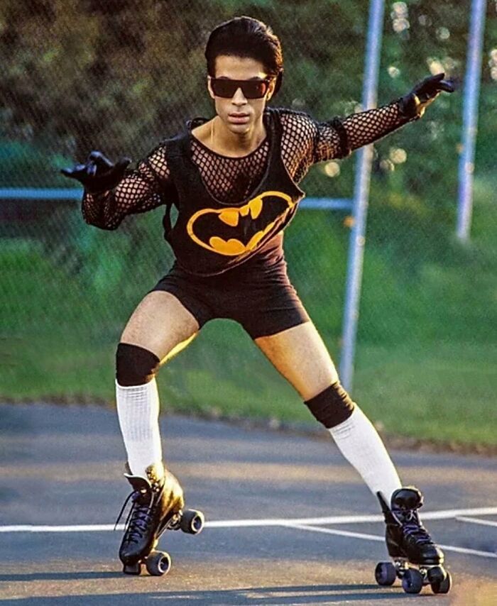 Prince Roller-Skating In 1989 Photographed By Jeff Katz