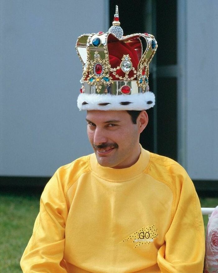 Freddie Mercury Of Queen Wearing A Crown Backstage At Slane Castle, Ireland, 1986 (Photographed By Denis O’regan)