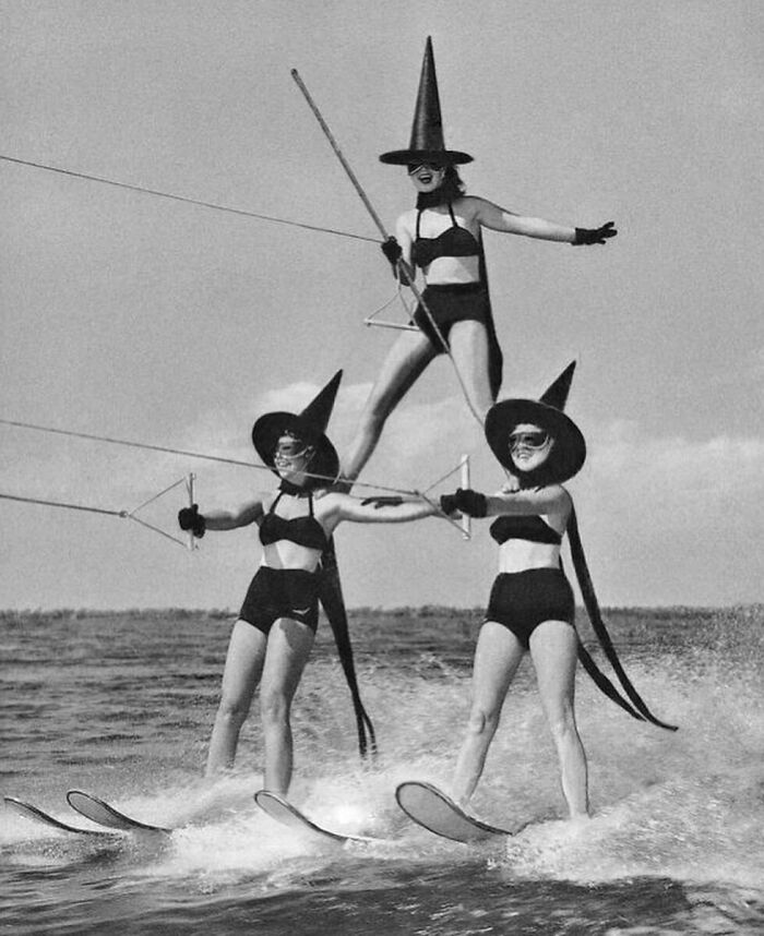 Water Skiing Witches, 1950s