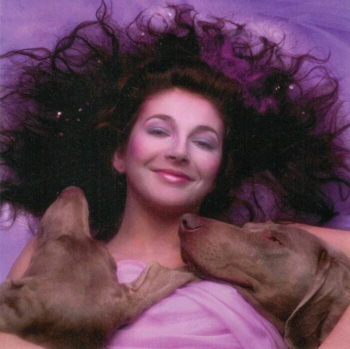 Kate Bush & Her Dogs, Bonnie And Clyde, In Outtakes From The “Hounds Of Love” Cover Shoot, 1985 (By John Carder Bush)