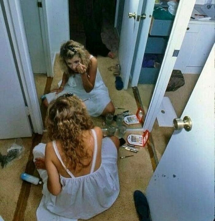 Stevie Nicks Doing Her Makeup In Her Apartment, 1978