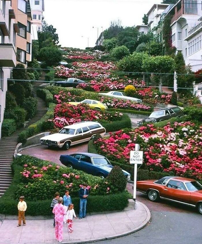 Lombard Street In San Francisco, California, 1975