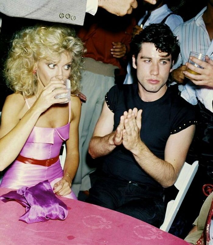 Olivia Newton-John & John Travolta At The Grease Premiere Party, 1978 (By Brad Elterman)