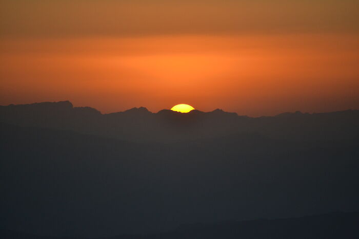 Sunset Over Kirthar Mountains, Gorkh Hill, Pakistan