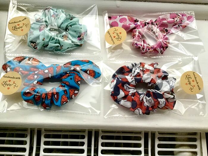 Some Scrunchies For A Little Girl’s First Visit To Disneyland