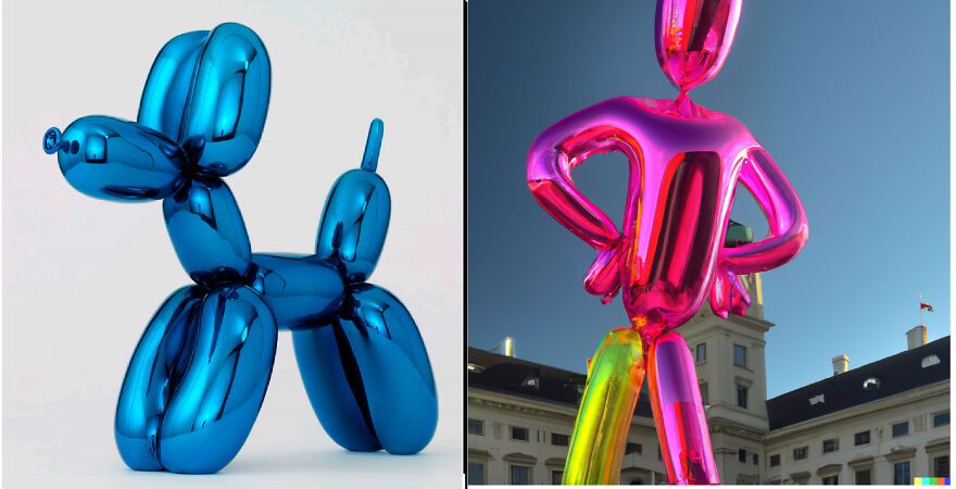 Jeff Koons Make Balloon Dog But He Forget To Make His "Owner" Now Its Perfect