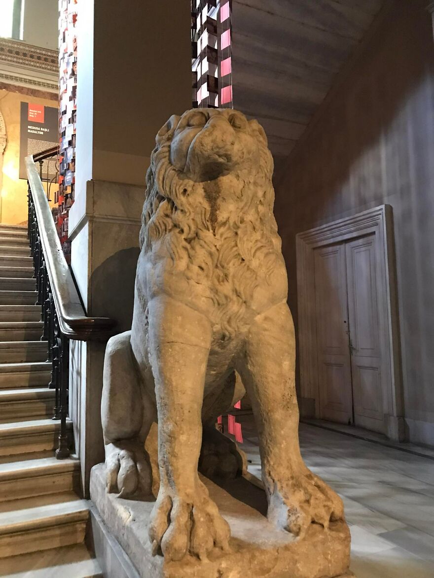 The Lion Sculpture From A Palace