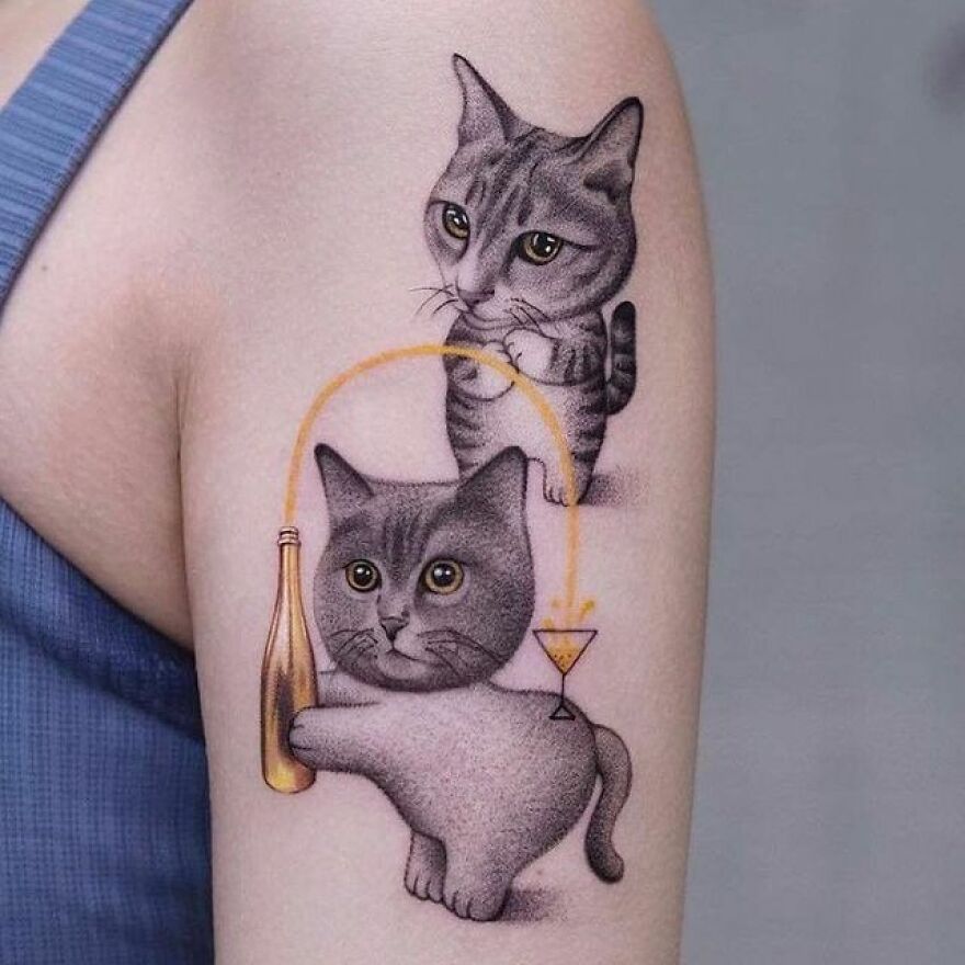 How Much Do People Love Cats? These Tattoos Show Examples Of That