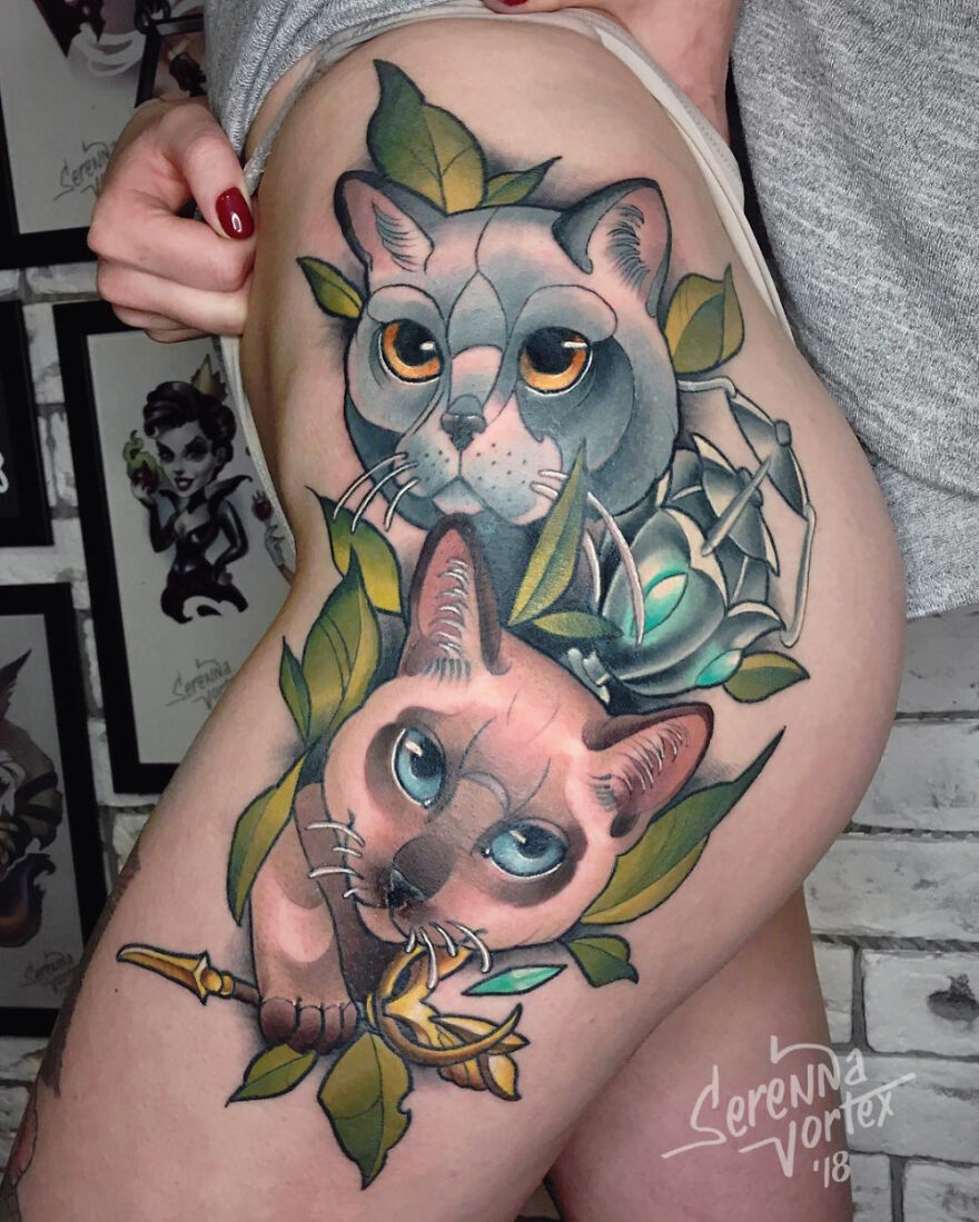 How Much Do People Love Cats? These Tattoos Show Examples Of That
