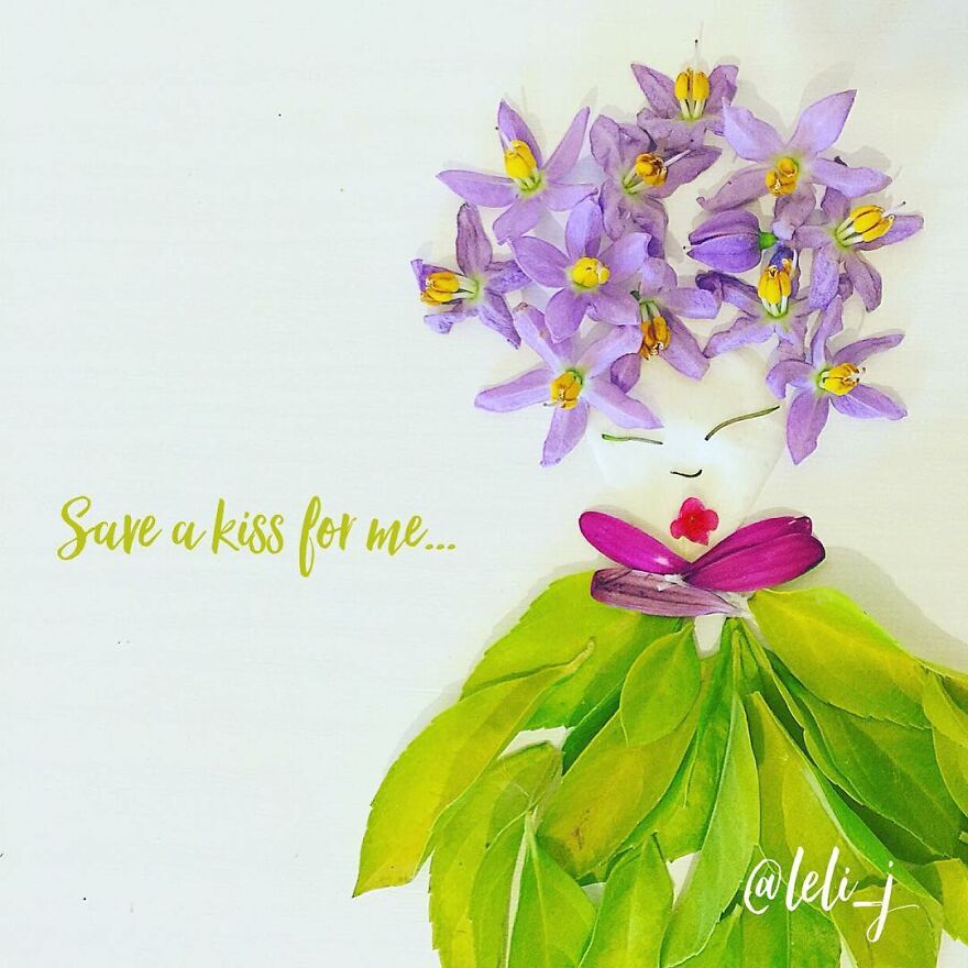 I Use Dried And Fresh Flowers To Create Gorgeous One-Time Illustrations