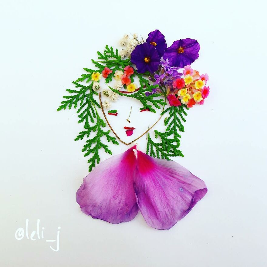 I Use Dried And Fresh Flowers To Create Gorgeous One-Time Illustrations
