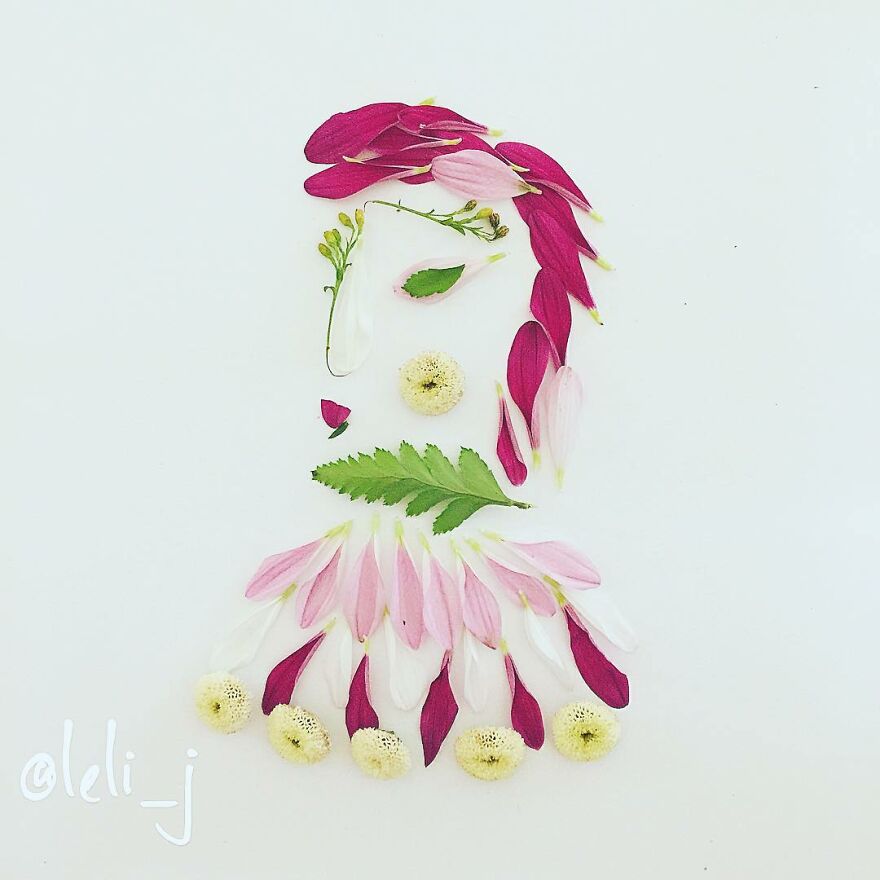I Use Dried And Fresh Flowers To Create Gorgeous One-Time Illustrations