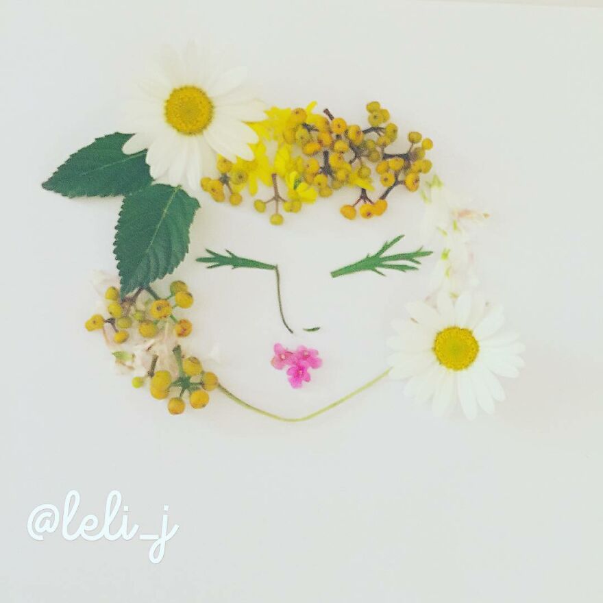 I Use Dried And Fresh Flowers To Create Gorgeous One-Time Illustrations