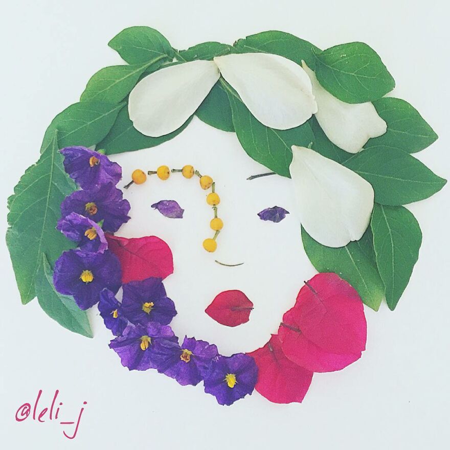 I Use Dried And Fresh Flowers To Create Gorgeous One-Time Illustrations