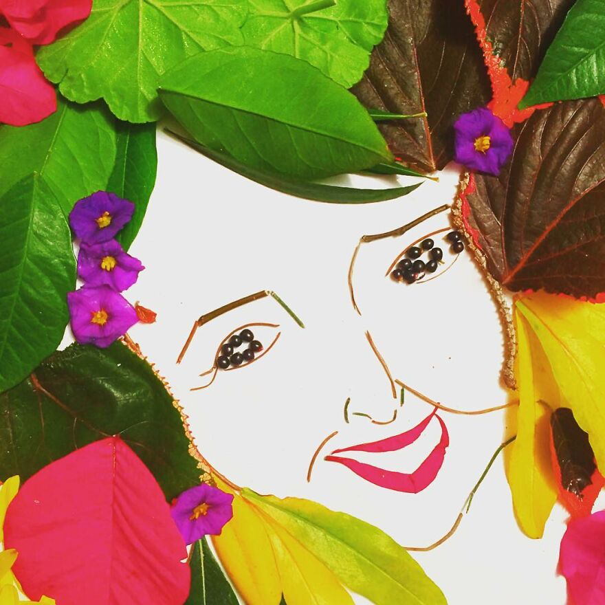 I Use Dried And Fresh Flowers To Create Gorgeous One-Time Illustrations