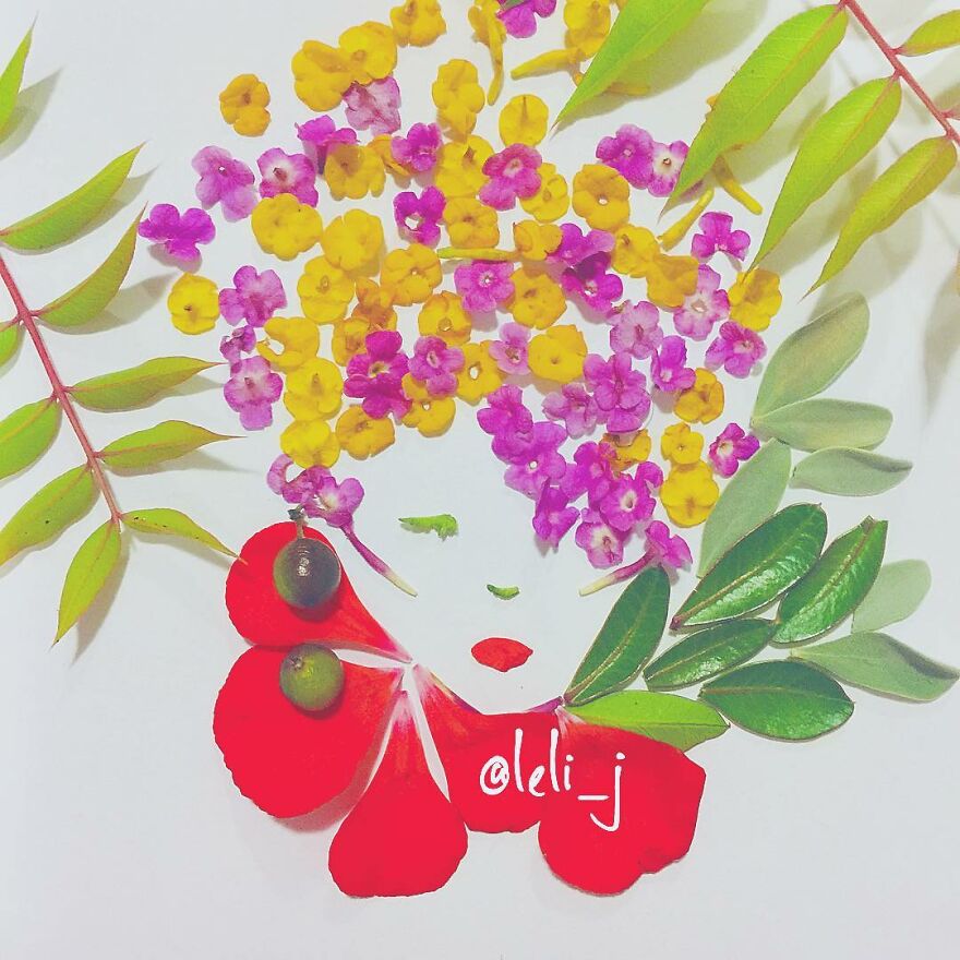 I Use Dried And Fresh Flowers To Create Gorgeous One-Time Illustrations