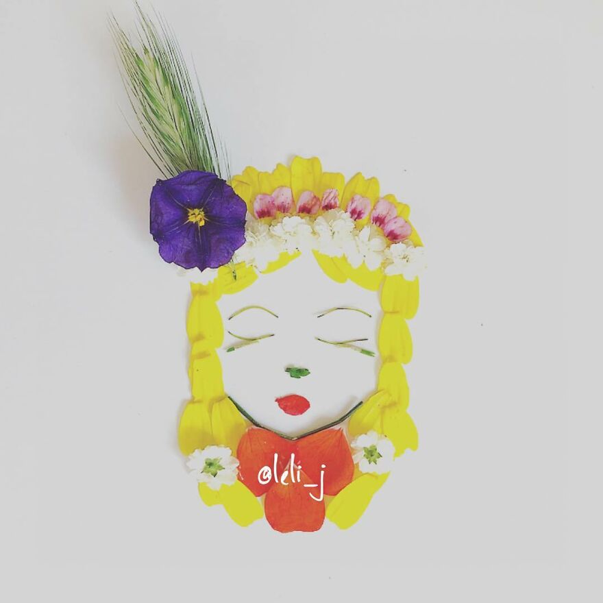 I Use Dried And Fresh Flowers To Create Gorgeous One-Time Illustrations
