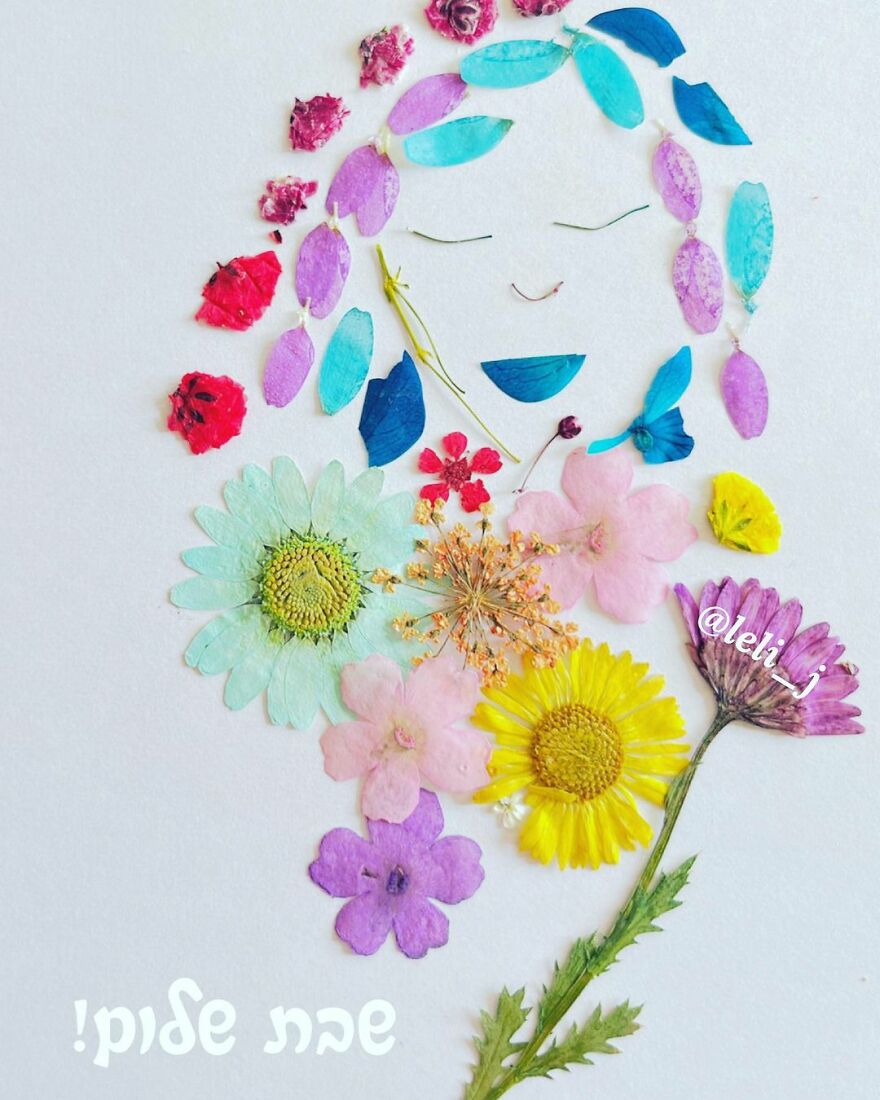 I Use Dried And Fresh Flowers To Create Gorgeous One-Time Illustrations