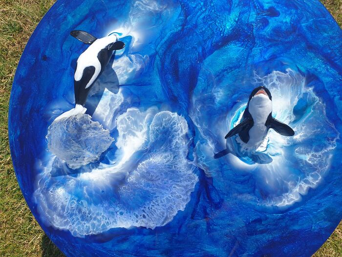 I Create Coffee Tables With Sculpted And Finely Painted Marine Creatures And Corals (13 Pics)