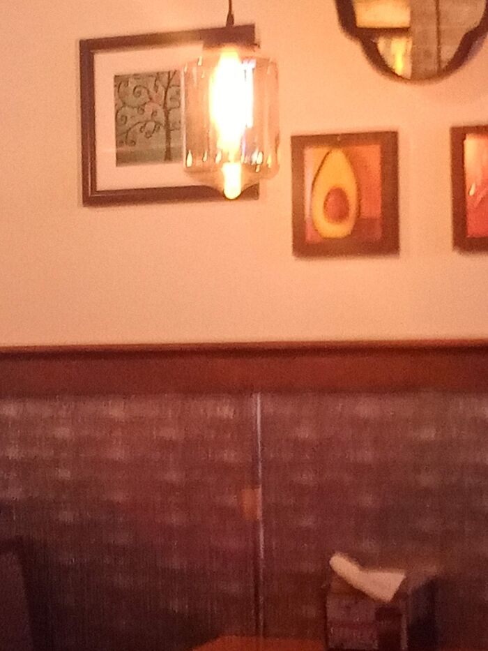 Long Story, Short Version I Was In A Restaurant And Me And My Friends Noticed The Avocado On The Wall
