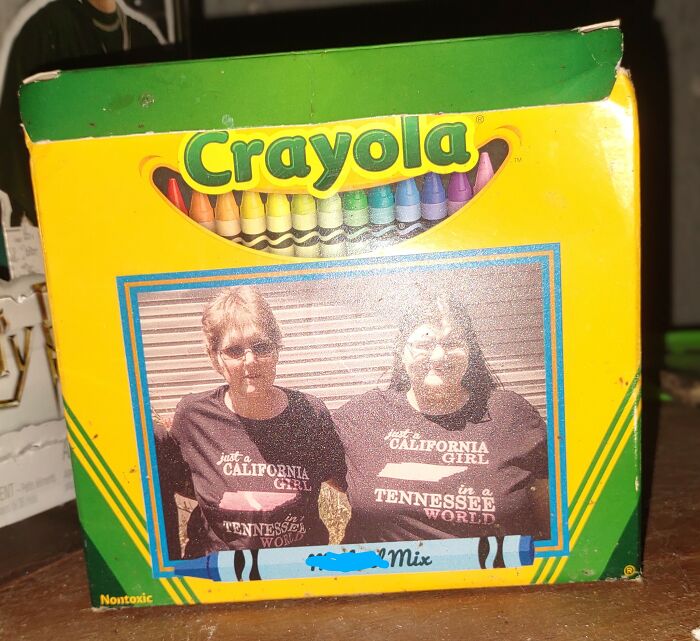 My Mom And I Made A Custom Crayon Box Before She Passed Away, I Don't Have Many Of The Crayons Left, But I Keep The Box Safe