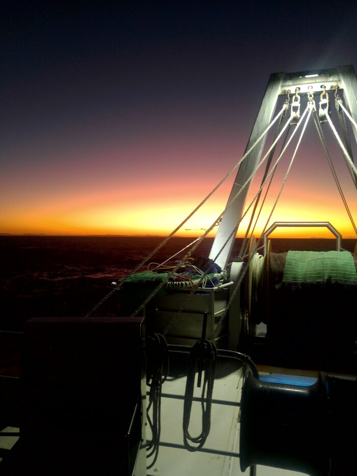 Pacific Ocean. Sunset. 100km Off Nsw, Australian Coast