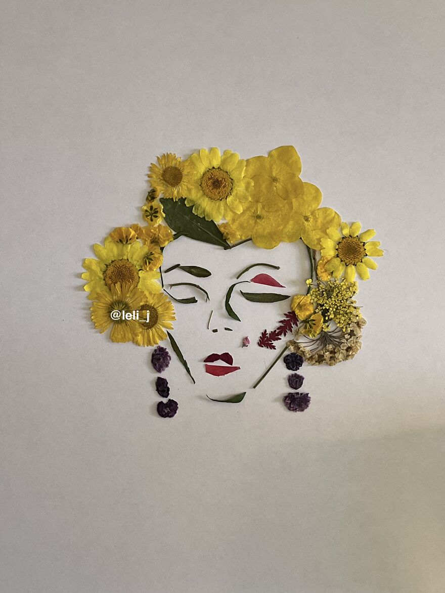 I Use Dried And Fresh Flowers To Create Gorgeous One-Time Illustrations