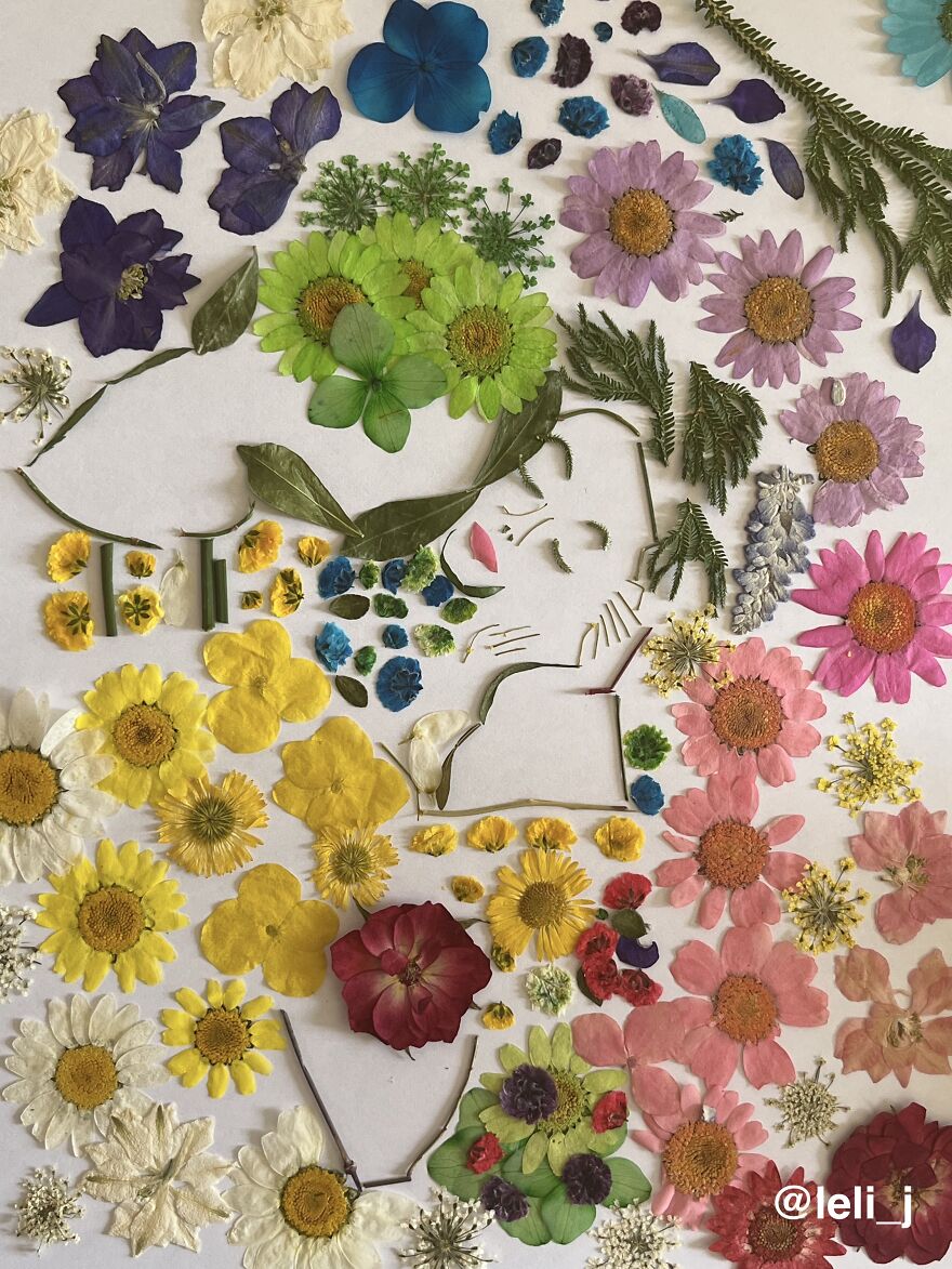 I Use Dried And Fresh Flowers To Create Gorgeous One-Time Illustrations