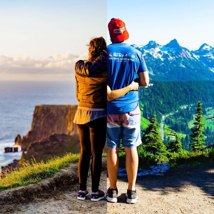 Meet Becca And Dan, A Couple Who Travel The World Apart But Make Their Photos Bring Them Together