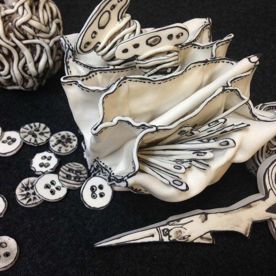 Meet Katharine's Porcelain Work
morling That Appear To Be Made Of Paper