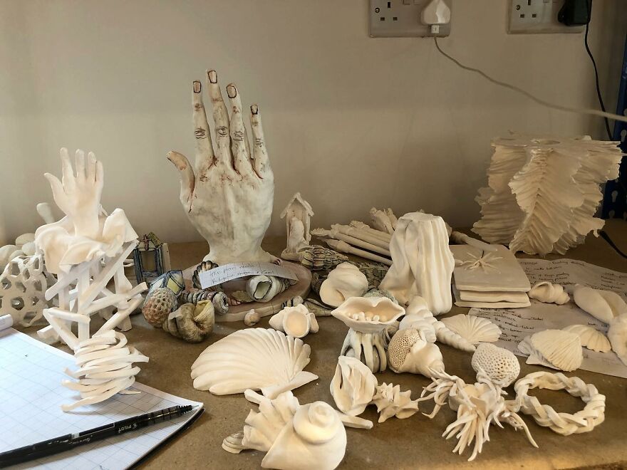 Meet Katharine's Porcelain Work
morling That Appear To Be Made Of Paper