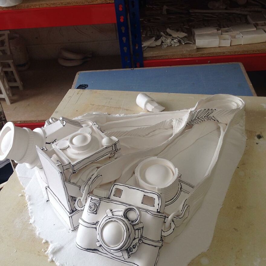 Meet Katharine's Porcelain Work
morling That Appear To Be Made Of Paper