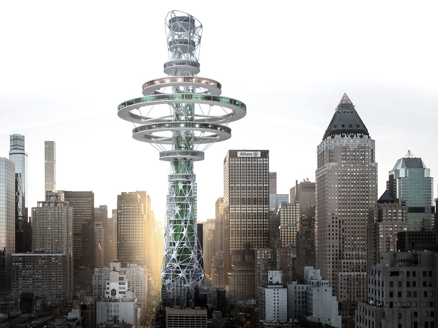The City Chloroplast: A Skyscrapers That Absorbs Co₂ And Converts It Into Starch