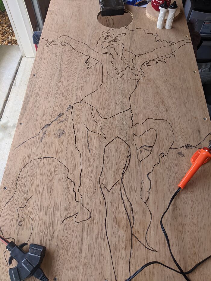 The Cornhole Boards I'm Working On. Bestly Is Her Name, Mother If Odin.