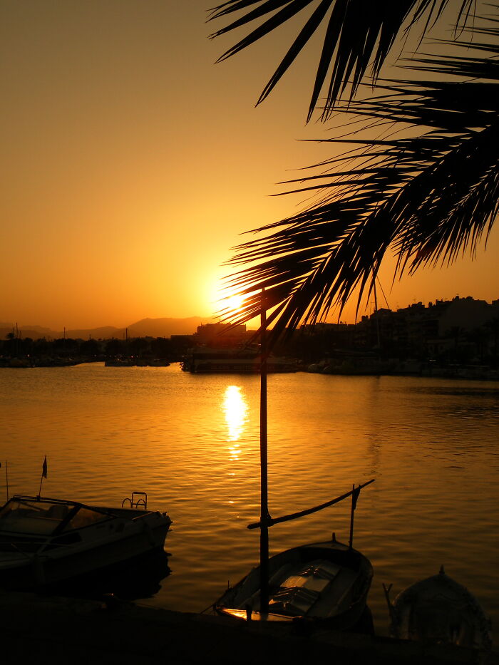Sunset Over Alcudia Harbour, Mallorca