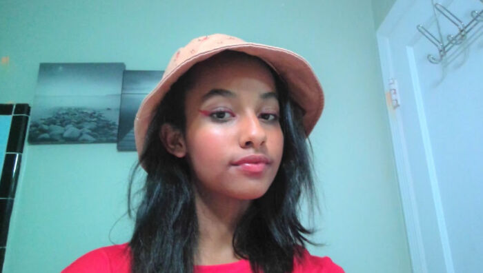 First Time Doing My Make Up... Used Tape To Do My Eyeliner