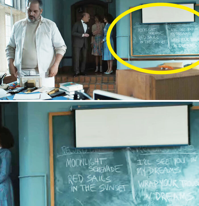 When Nancy And Robin Are Shown "The Listening Room" At Pennhurst, You Can Spot The Names Of Songs On The Chalkboard. All Of The Songs Deal With Dreams, Which Links To Vecna And The Ongoing Theme Of Nightmares And The Fact That Songs Save People From Vecna
