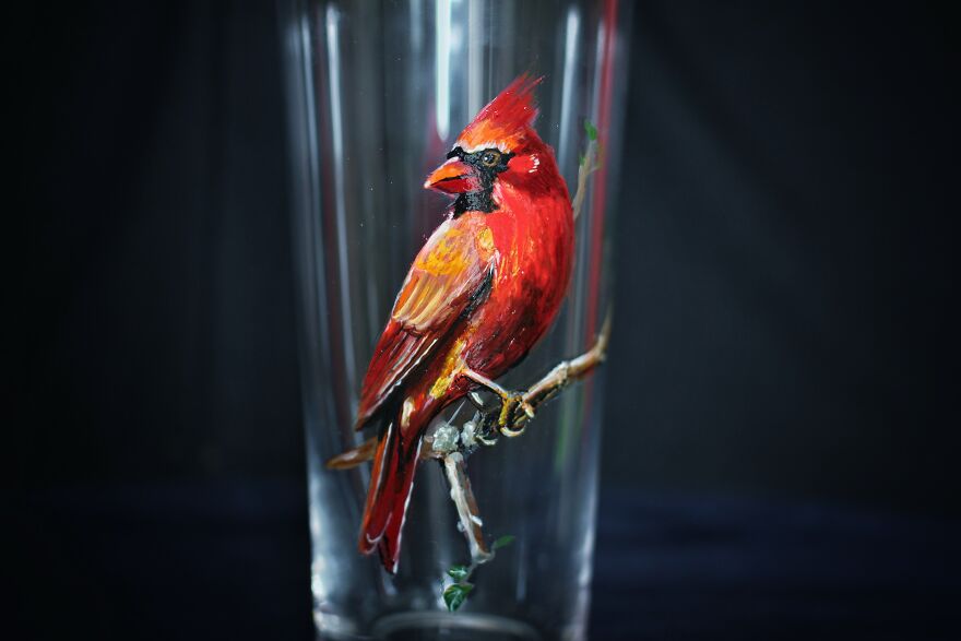 Stunningly Realistic Glass Painting - Wildlife Collection
