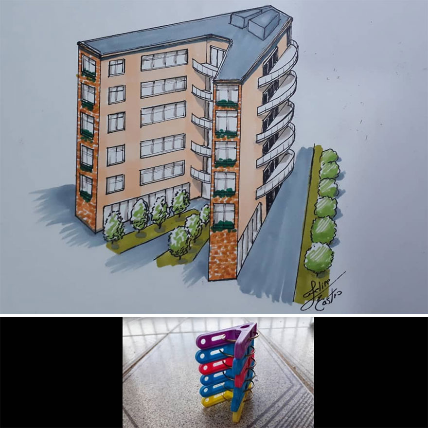 This Architect Draws Buildings From Objects (50 New Pics)