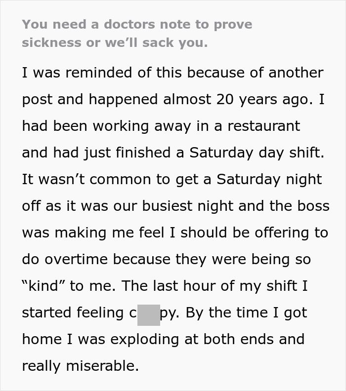 14 Employees Share Stories About Being Asked To Bring A Doctor’s Note Resulting In Way More Time Off Than They Asked For 14 Employees Share Stories About Being Asked To Bring A Doctor’s Note Resulting In Way More Time Off Than They Asked For