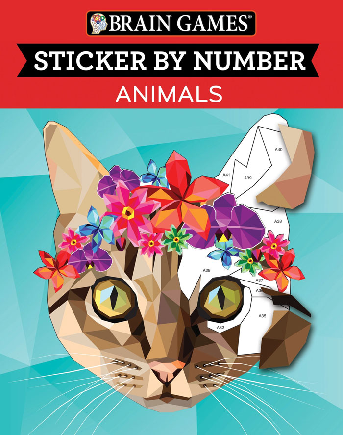 "Brain Games - Sticker By Number: Animals" By Publications International Ltd., New Seasons